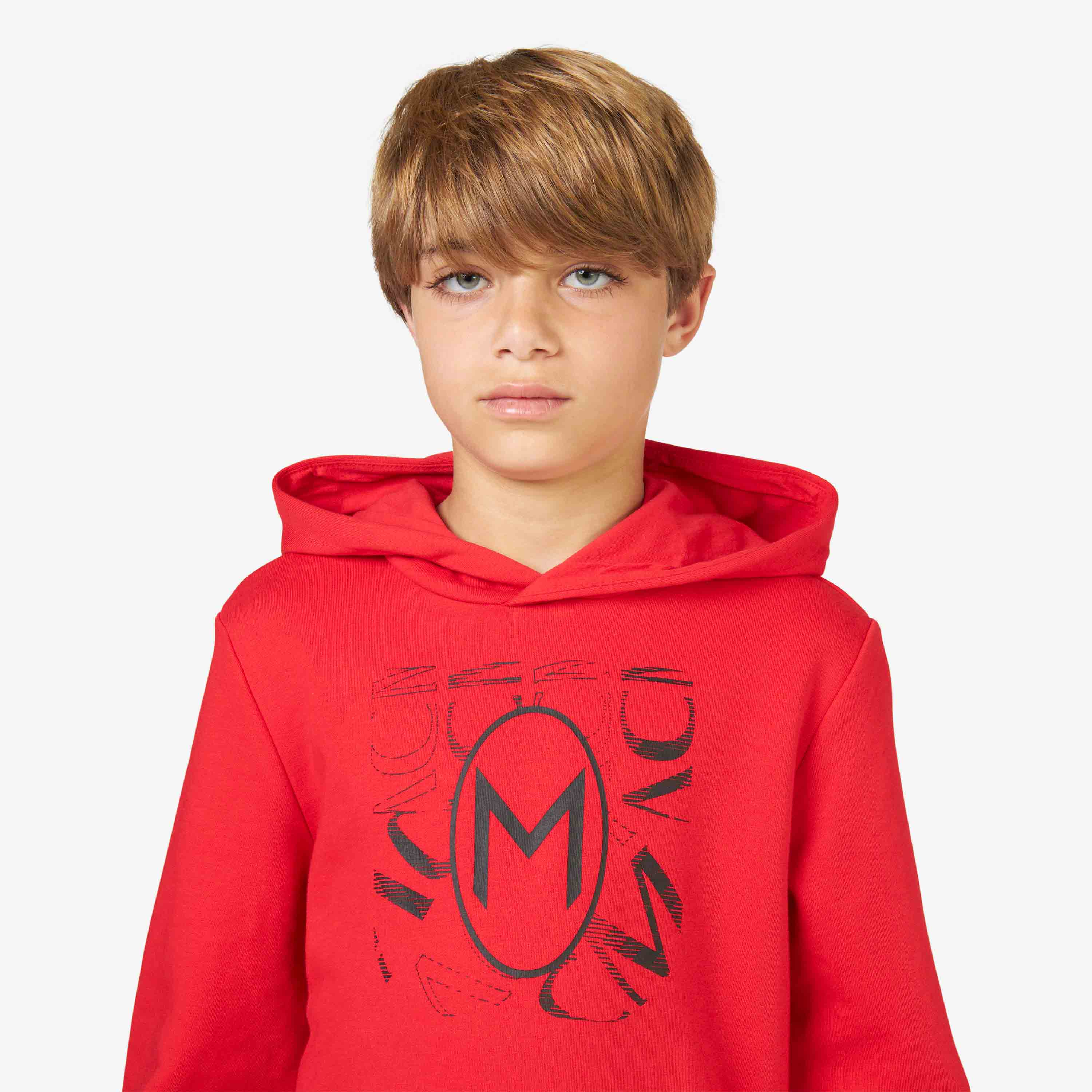 FELPA MILAN BAMBINO CON CAPPUCCIO E STAMPA FOOTBALL CORE - Image 6