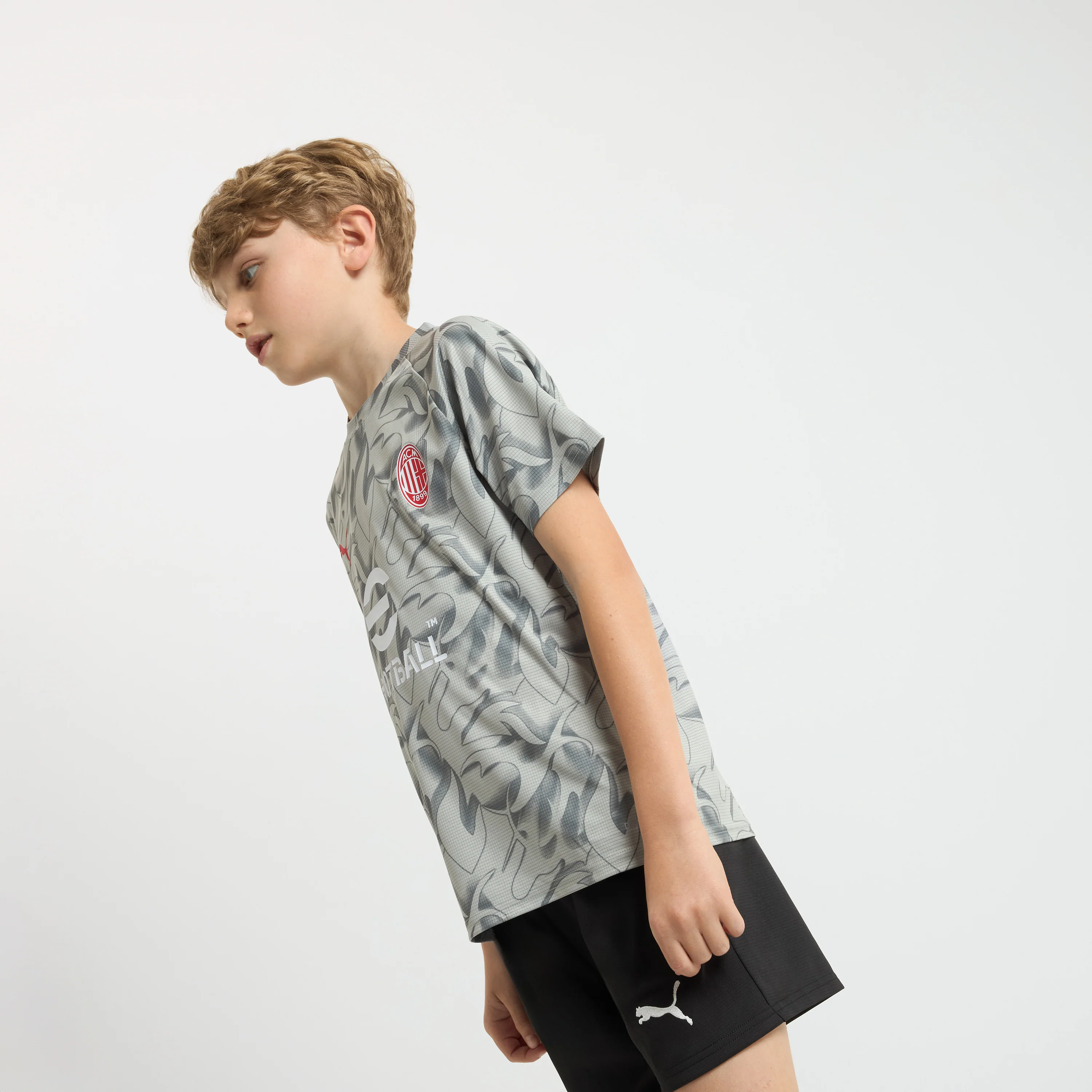 MAGLIA MILAN PREMATCH GRIGIA 2025/26 BAMBINO - Image 3