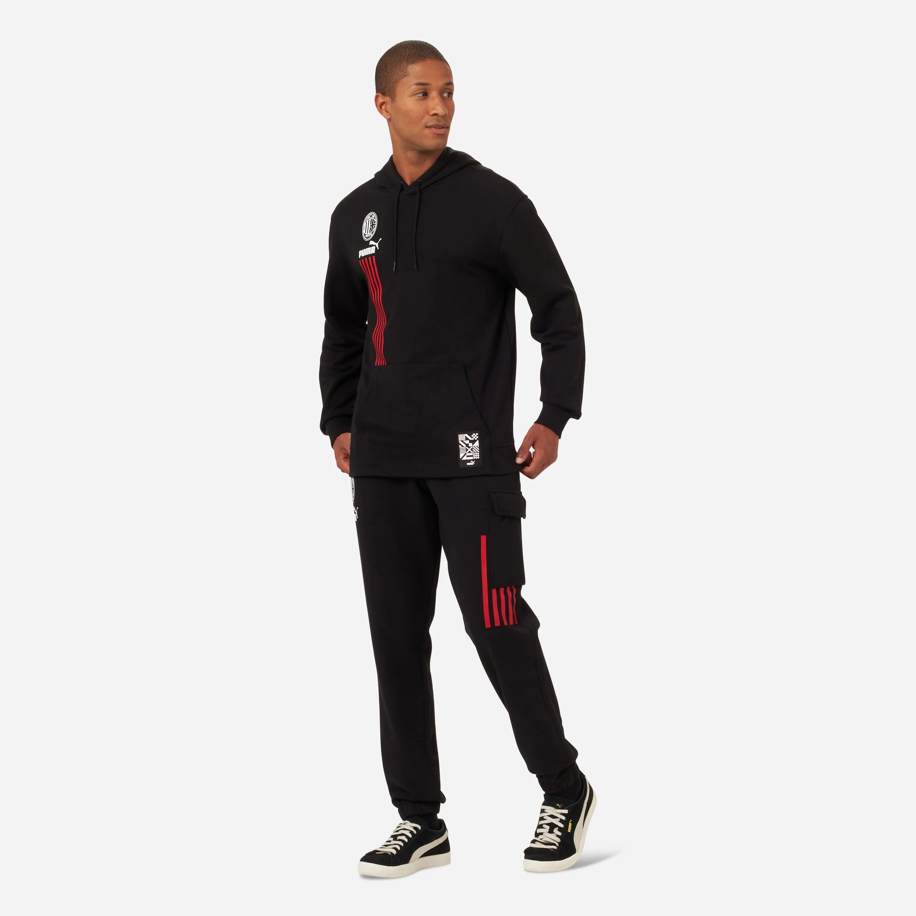 PANTALONI MILAN IN FELPA CON TASCA STILE CARGO - Image 3