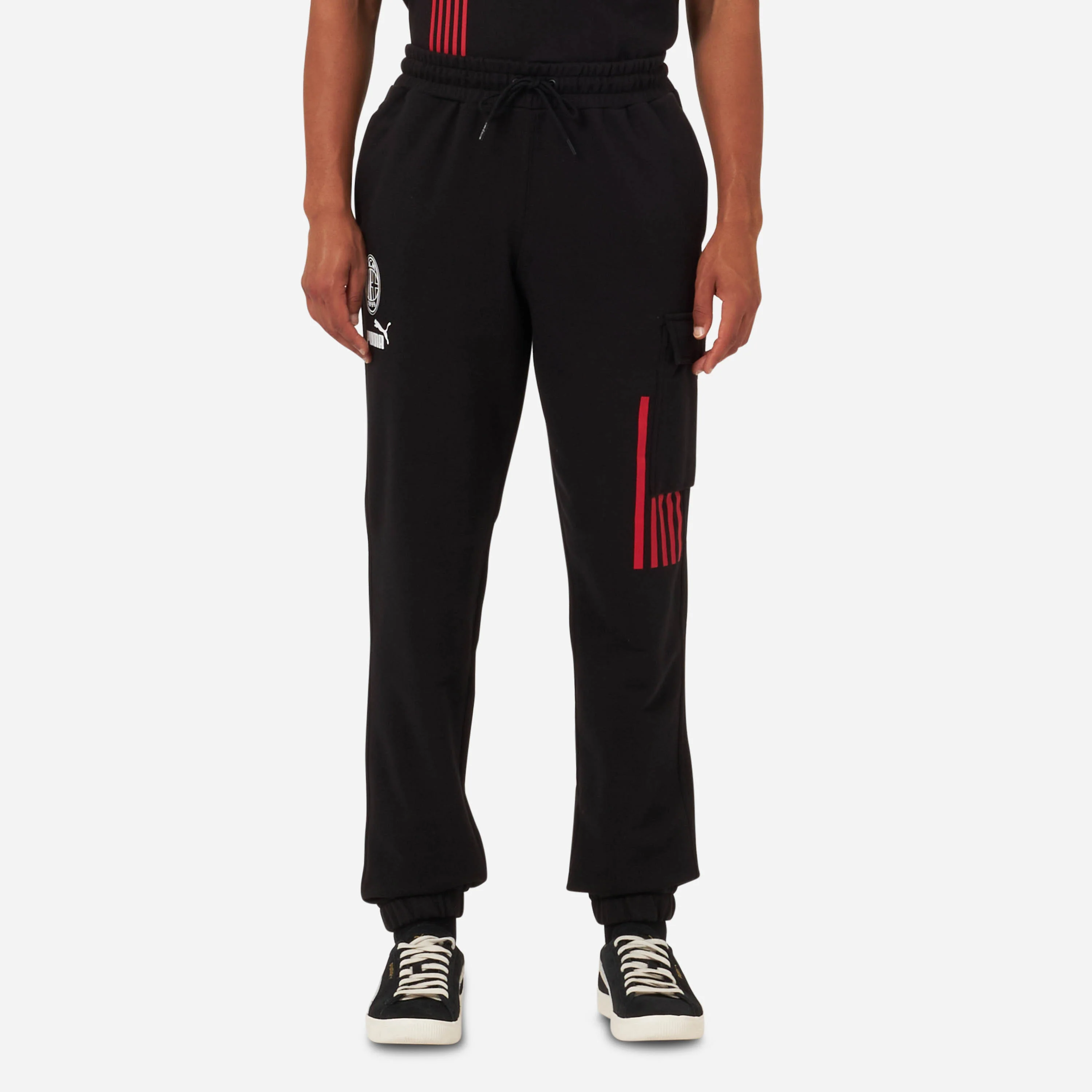 PANTALONI MILAN IN FELPA CON TASCA STILE CARGO - Image 4