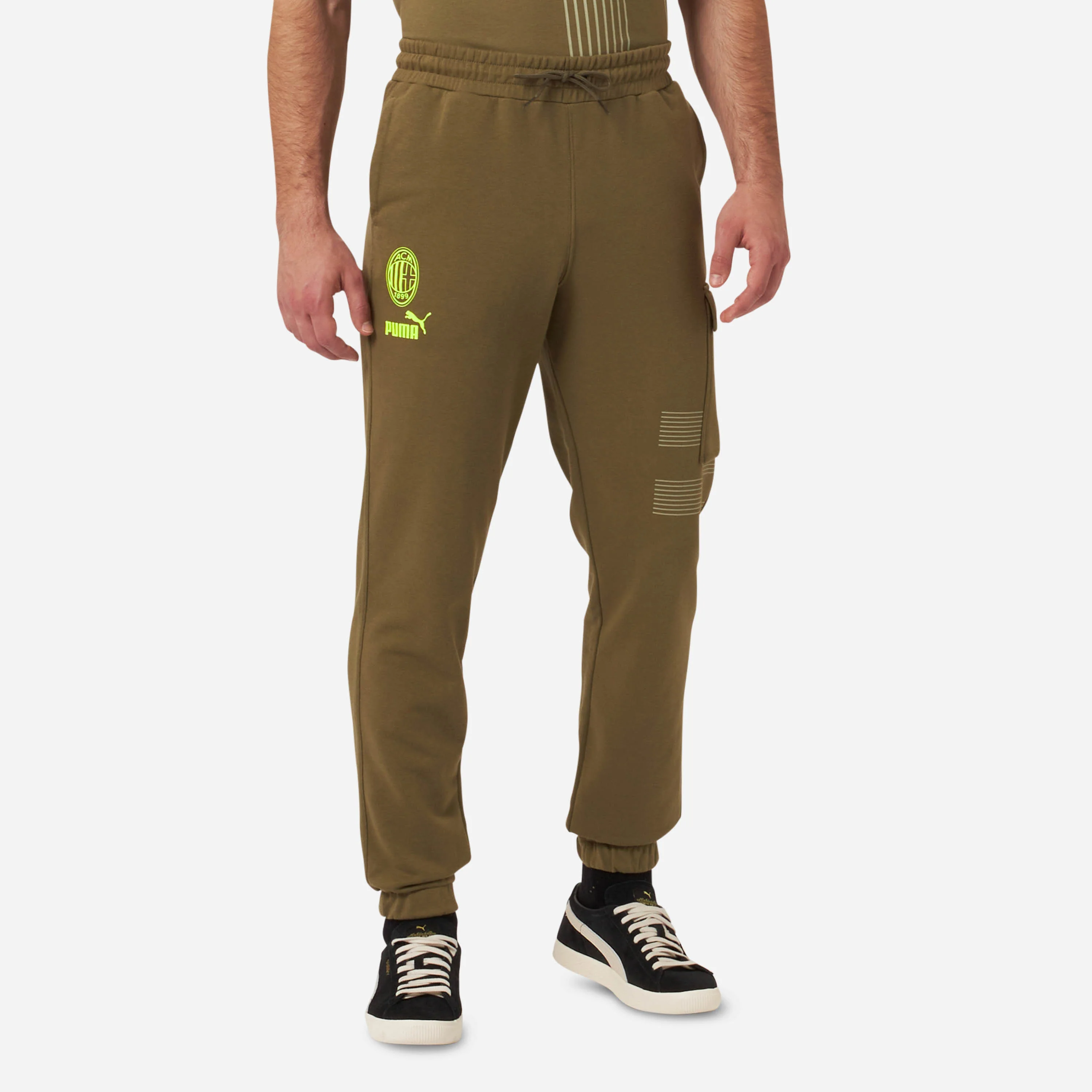 PANTALONI MILAN IN FELPA CON TASCA STILE CARGO - Image 4
